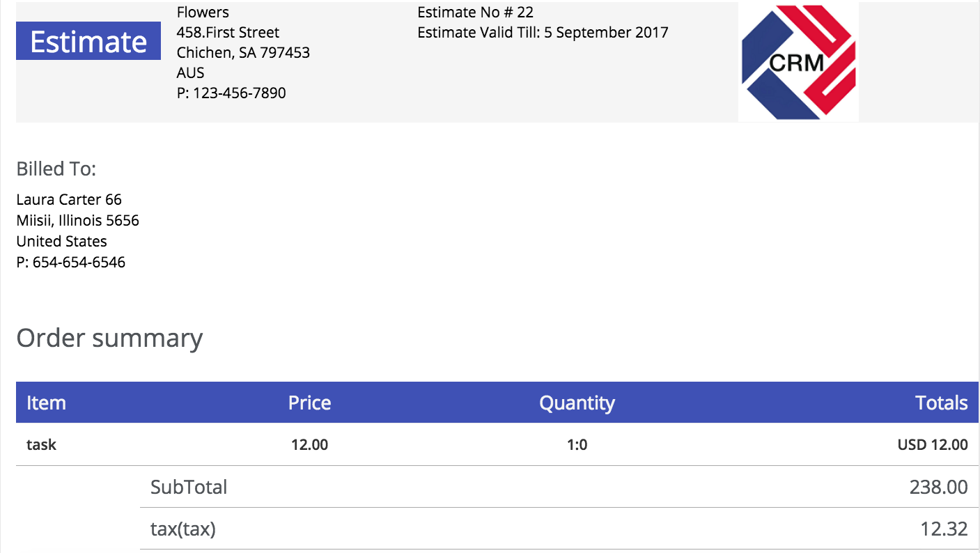 estimate-view